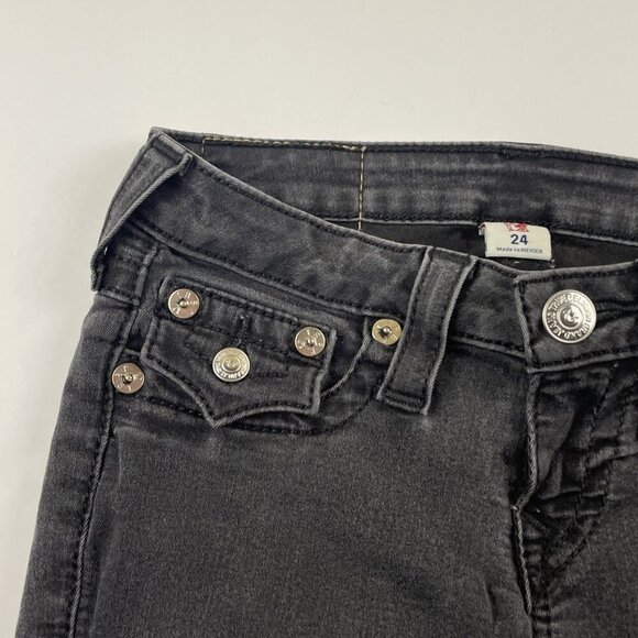 TRUE RELIGION Jeans Skinny Flap Women’s 24 Mid Rise Cotton Blend Stretch - Picture 9 of 12